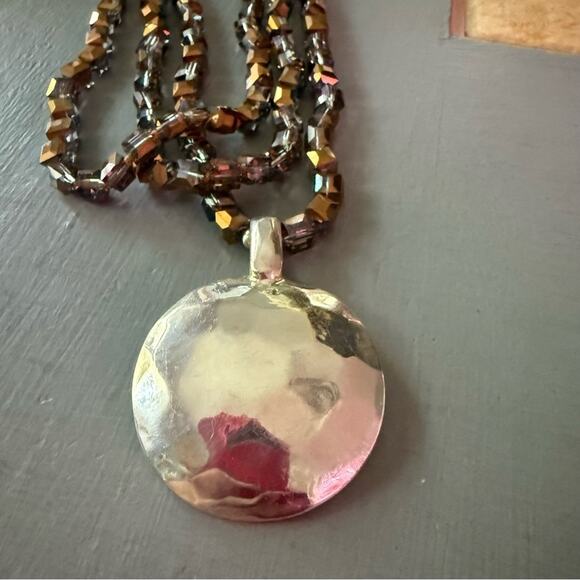 Simon Sebbag 925 Sterling Silver Pendant Multi Strand Beaded Necklace - Picture 10 of 10